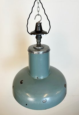 Industrial Grey Enamel Pendant Lamp from Siemens, 1930s for sale