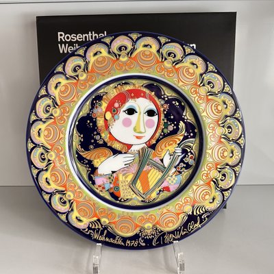 Christmas Plate in Porcelain by Björn Wiinblad for Rosenthal