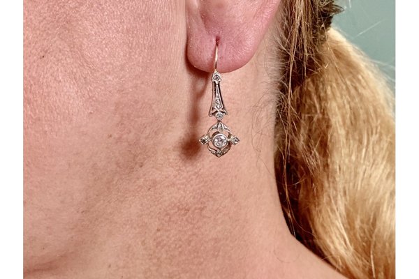 Antique earrings for sale deals