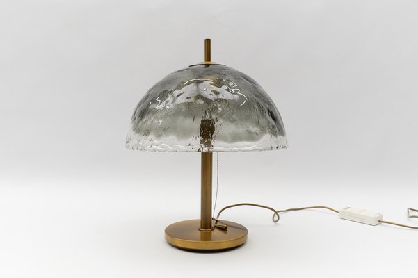 Lampada da tavolo vintage in ottone e vetro di Murano, anni '20
