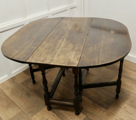 Early 19th Century Oak Gate Leg Dining Table for sale at Pamono
