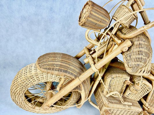 Wicker's bike【バイク】 Full Size Wicker & Bamboo Harley Davidson Motorcycle attributed to