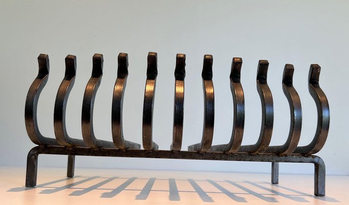 Large wrought iron log holder clearance