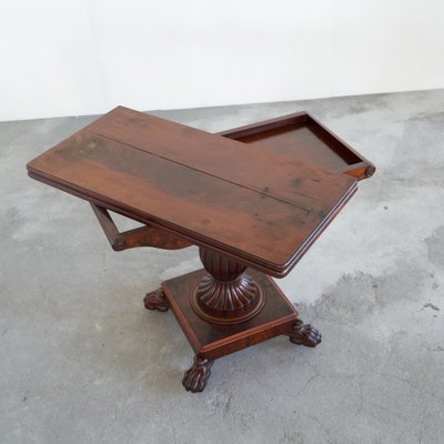 【パピオン】テーブル① Antique Folding Pedestal Card Table, 19th Century for sale at Pamono