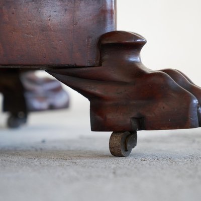Antique Folding Pedestal Card Table, 19th Century for sale at Pamono