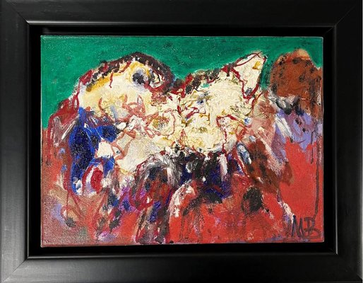 Mogens Balle, Composizione astratta, Olio su tela, con cornice in vendita  su Pamono