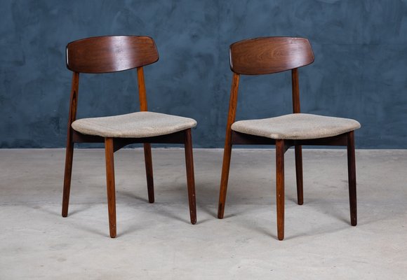 Mid Century Rosewood Dining Chairs by Harry stergaard for Randers