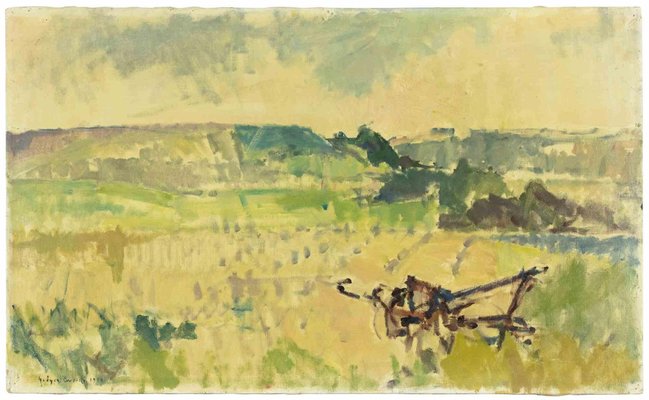 Vintage 1954 Cézanne Mini Offset Lithograph Landscapes Vintage 1954 Cézanne Mini Offset Lithograph Landscapes