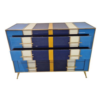 4-Drawer Glass Dresser, 1990s for sale at Pamono