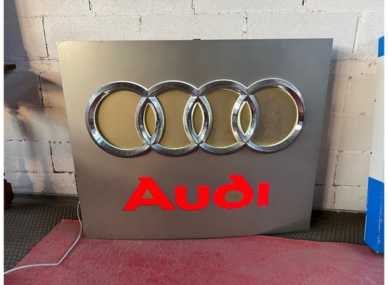 Audi Backlit NEON Sign, 1980s for sale at Pamono