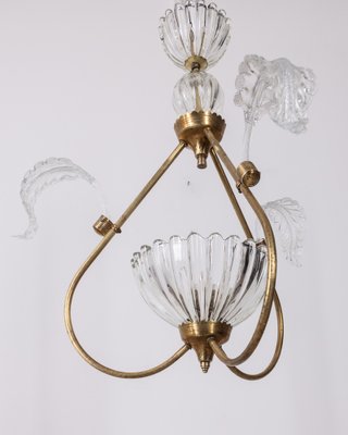 Lampada vintage in vetro di Murano, anni '50 in vendita su Pamono