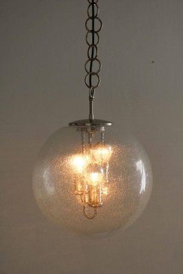 Chrome globe pendant light deals