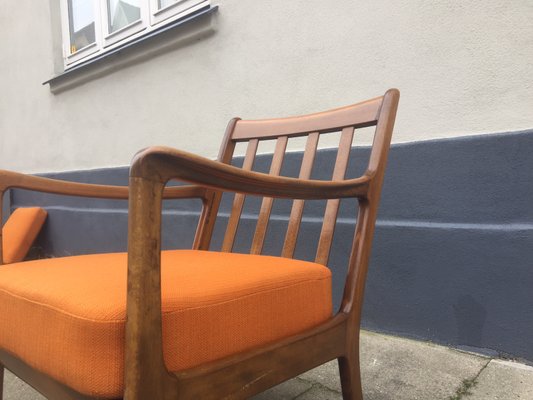 Mid-Century Danish Stained Oak Easy Chair by Ole Wanscher for Mid-Century Danish Stained Oak Easy Chair by Ole Wanscher for