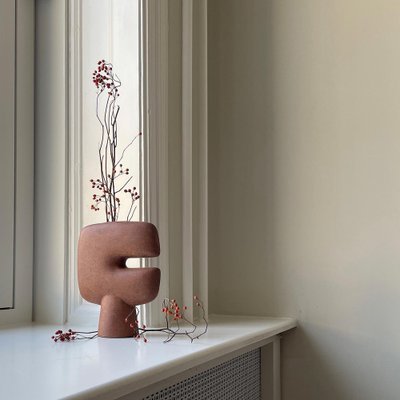 Terracotta Tribal Vase Medio by 101 Copenhagen, Set of 2 for