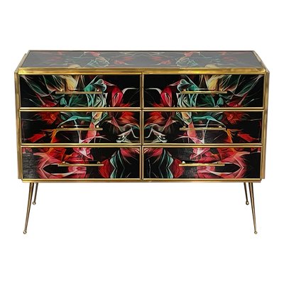Multicolor Murano Glass Dresser, 1980s for sale at Pamono