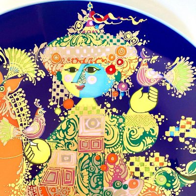Porcelain Wall Display Plate by Björn Wiinblad for Rosenthal