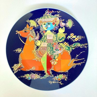 Porcelain Wall Display Plate by Björn Wiinblad for Rosenthal