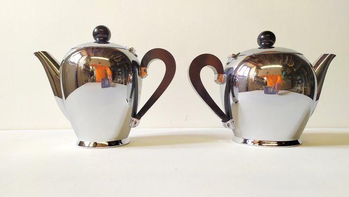 Alessi vintage coffee and tea service, 1940s, Set of 5 for sale at