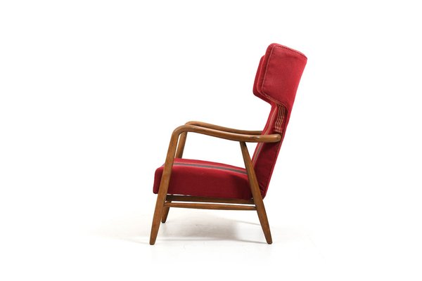 Wingback Lounge Chair by Eva Nils Koppel for Slagelse Mobelvaerk 1947 for sale at Pamono