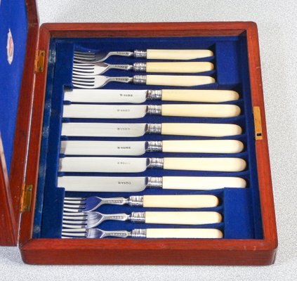 Silver Cutlery Service by Henry Wilkinson, 1872, Set of 24 for