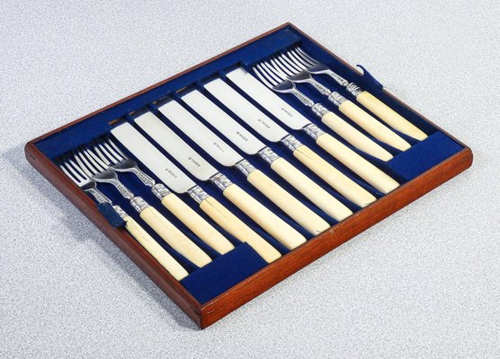 Silver Cutlery Service by Henry Wilkinson, 1872, Set of 24 for