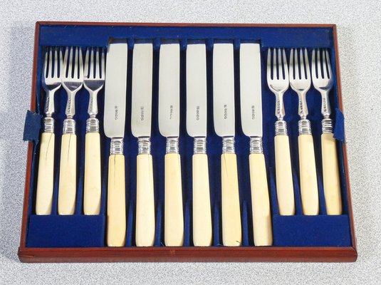 Silver Cutlery Service by Henry Wilkinson, 1872, Set of 24 for