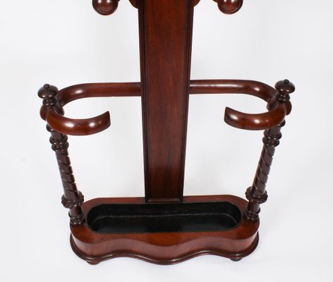 Antique Victorian Mahogany Hall Tree Umbrella Hat Coat Stand 19th Century for sale at Pamono