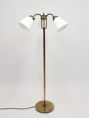 Brass Three Light Floor Lamp 1940s For, Three Light Floor Lamp