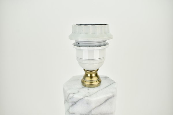 Hexagonal Marble Table Lamp for sale at Pamono