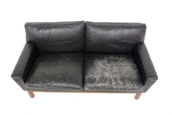 Skandinavisches Sofa Modell Åland aus Leder von Ikea, Schweden, 1960er bei Pamono kaufen