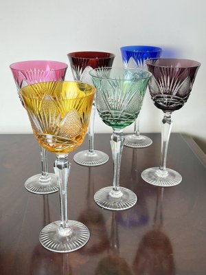 Servizio bicchieri in cristallo vintage anni 60’