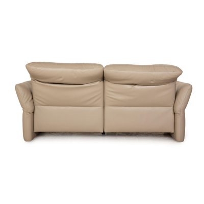 Cream Leather Elena 3 Seater Sofa From