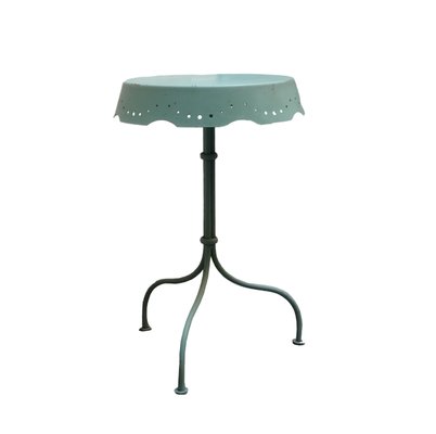 Green Metal Bistro Side Table Italy 1980s for sale at Pamono