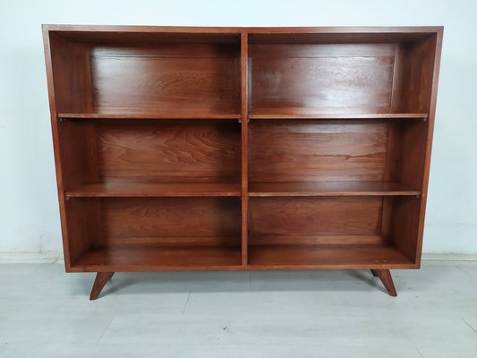 Teak Bookshelf with Compass Leg 1950s