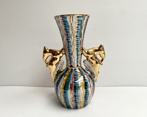 Vaso in ceramica bianca di Tapio Wirkkala per Rosenthal, anni '60 in
