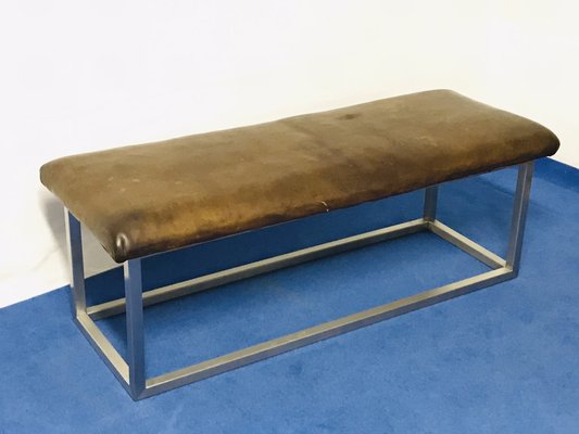 Vintage Leather Bench 1940s