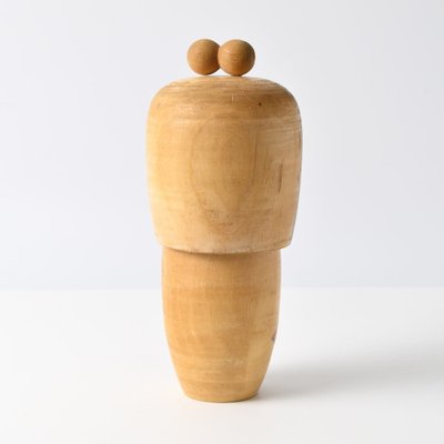Ancienne poupée kokeshi de 1971 d'Okazaki Seiichi - Décoration