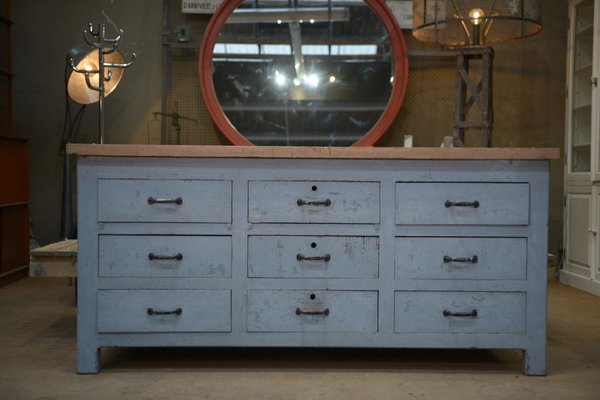 Rustic 2024 blue dresser