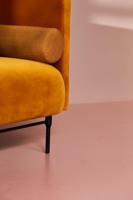 Round ochre shop cushion