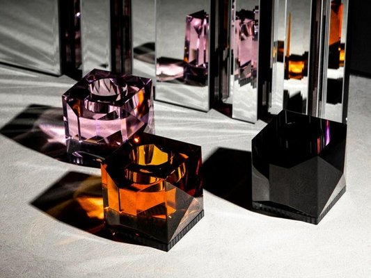 Ophelia Purple Crystal T-Light Holder by Reflections Copenhagen