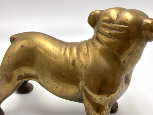 Brass Bulldog Paperweight or Statue 1940s