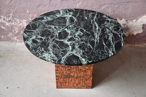 Marble and copper coffee table deals