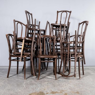 Vintage Bentwood Chairs by Michael Thonet, 1940s, Set of 7