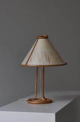 Skandinavischer Wabi-Sabi Tischlampenschirm aus Bambus mit gepressten  Pflanzen, 1950er bei Pamono kaufen