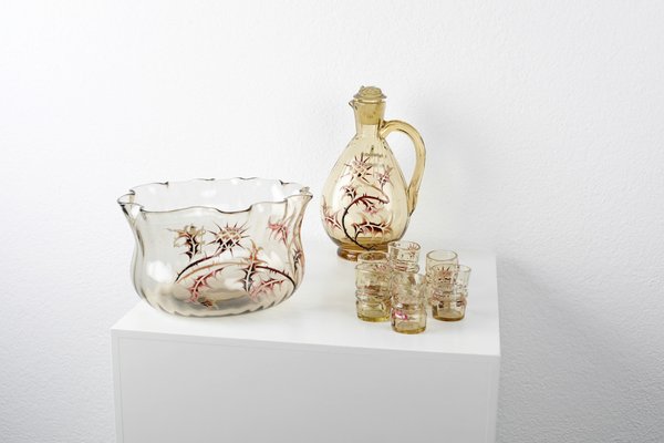 Gläser von Émile Gallé, 1930er, 8er Set bei Pamono kaufen
