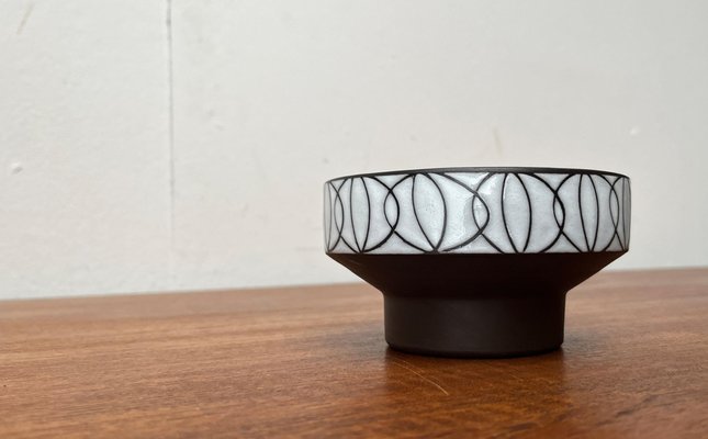 Mid-Century German Studio Pottery Bowl or Ikebana Vase from BKW Böttger Keramik Wandsbek, Hamburg, 1960s