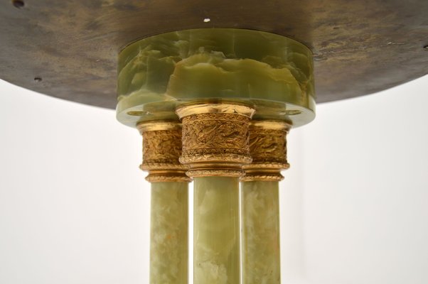 Antique French Onyx and Gilt Metal Occasional Side Table