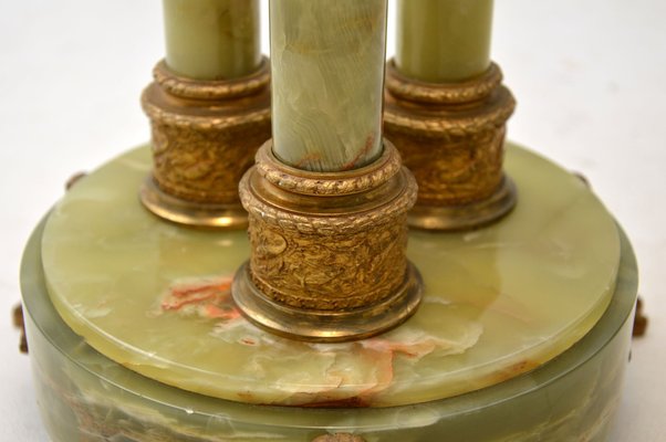 Antique French Onyx and Gilt Metal Occasional Side Table