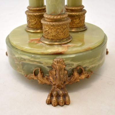 Antique French Onyx and Gilt Metal Occasional Side Table