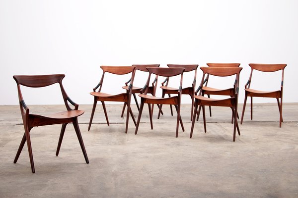 Model 71 Dining Chairs by Arne Hovmand Olsen for Mogens Kold